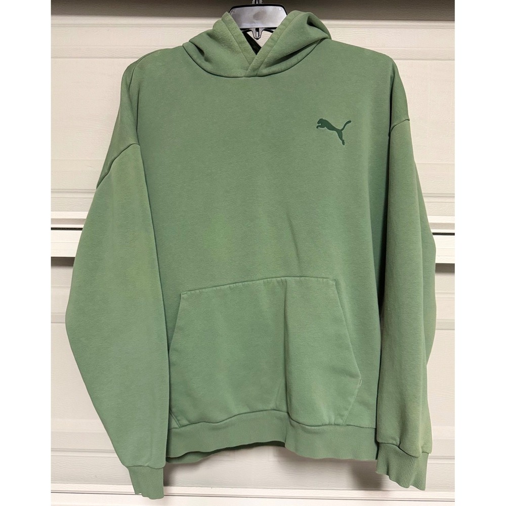 Puma Hoodie Men's XL Essentials Fleece Sage Logo Sweatshirt sporty athletic Gym